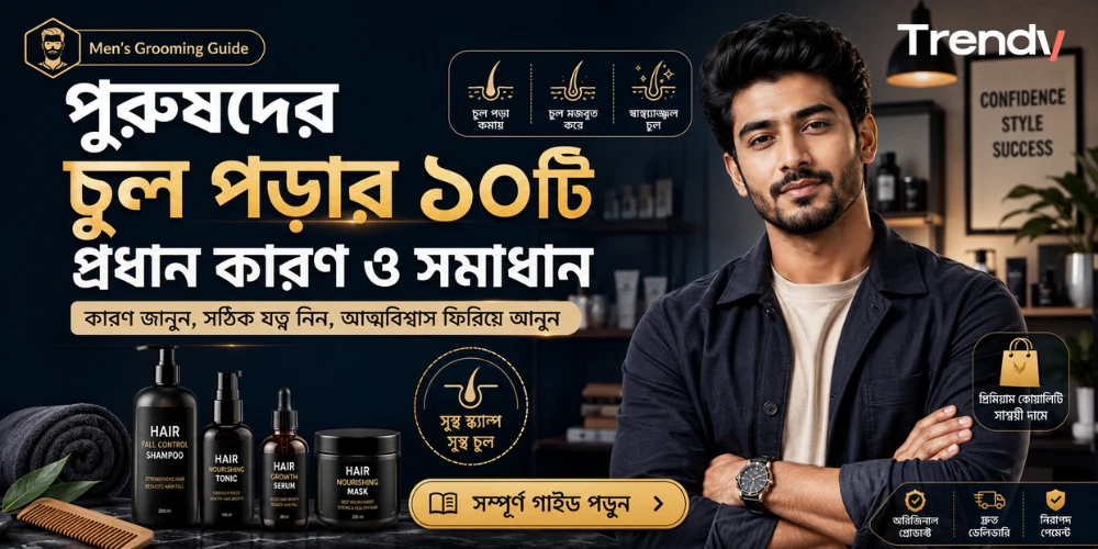 পুরুষদের চুল পড়ার ১০টি প্রধান কারণ ও সমাধান