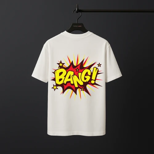 "BANG!" Comic-Style Dropshoulder T-Shirt – Vibrant Pop Art Streetwear