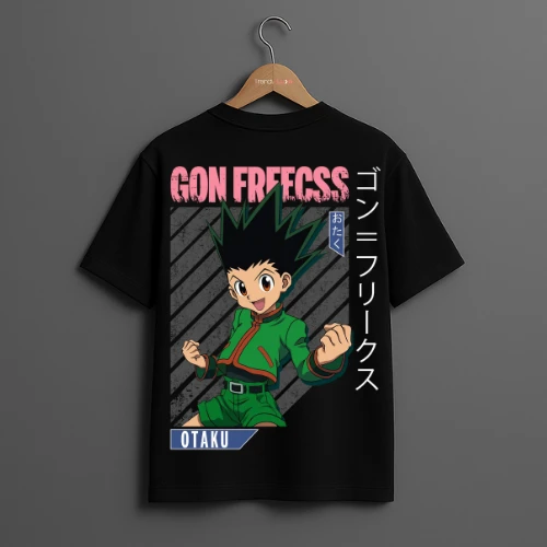 Men's Drop-Shoulder T-Shirt – Gon Freecss "OTAKU" Graphic Tee