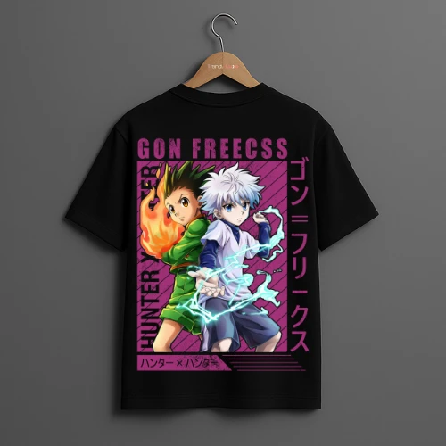 Men's Drop Shoulder Gon & Killua Graphic T-shirt | Hunter X Hunter