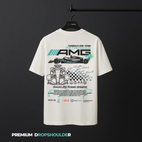 Premium Drop Shoulder T-Shirt for Men | Formula 1 Petronas AMG | Urban Speed